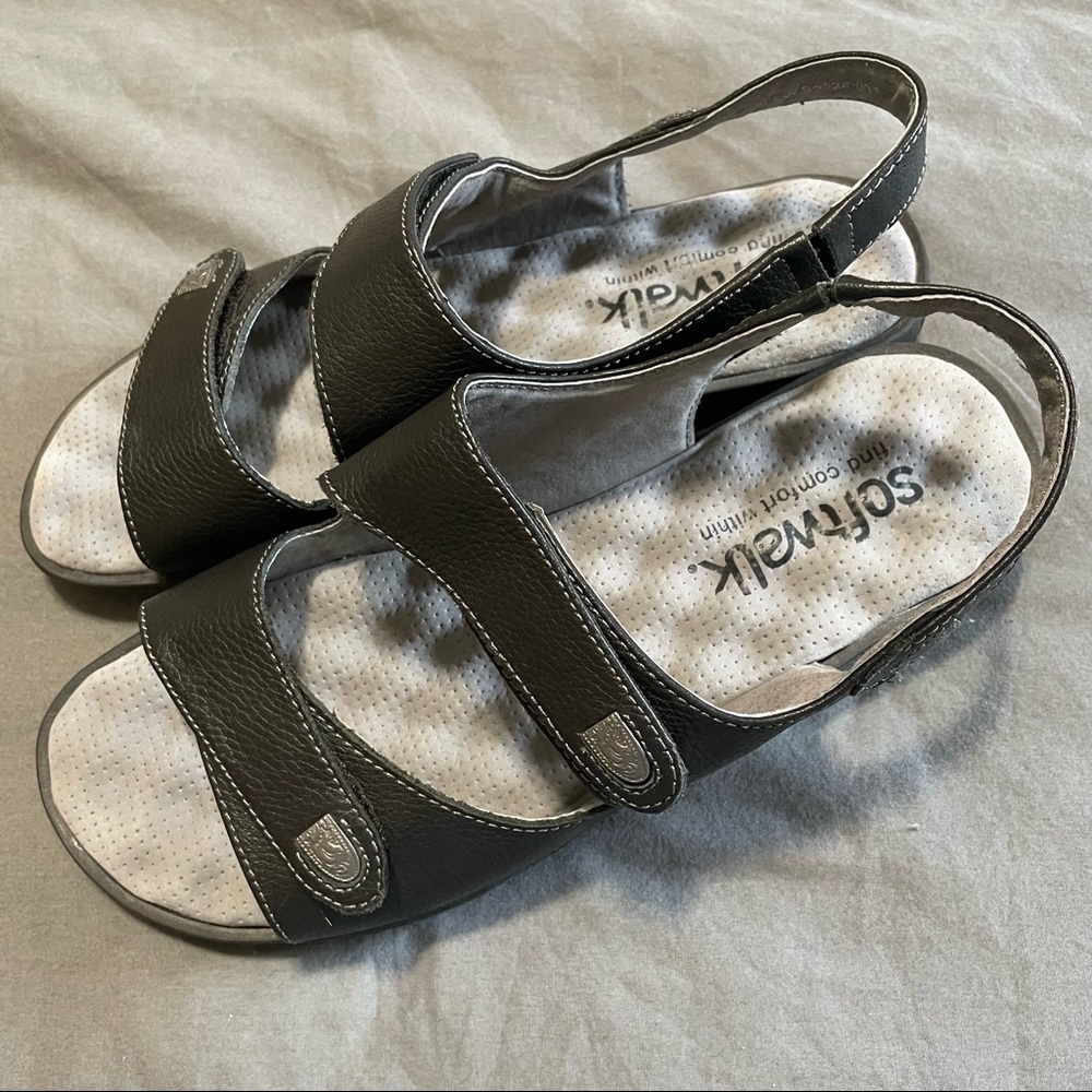 SOFTWALK Bolivia Southwestern Adjustable Sandals size 8.5 WIDE
